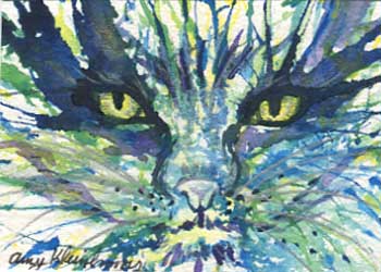 "Kat" by Amy Kleinhans, Palmyra WI - Watercolor - SOLD